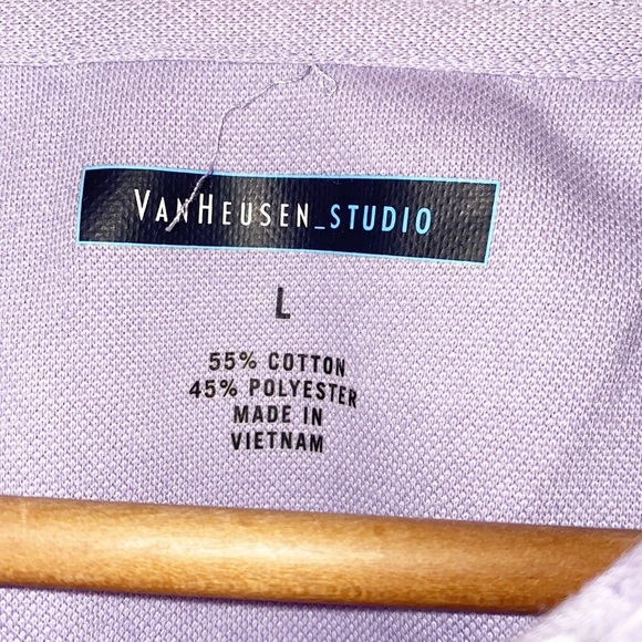 Van Heusen Studio Golf Purple Polo Shirt - Picture 5 of 9